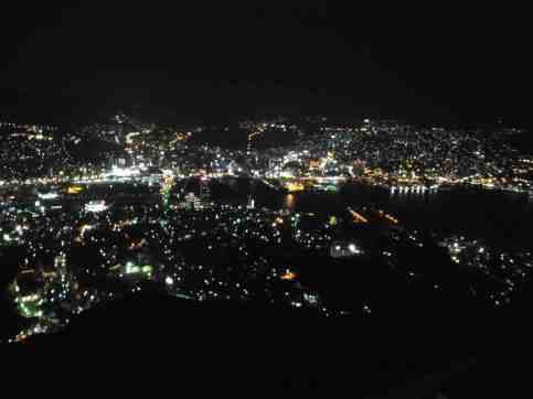 Night view over Nagasaki from Mt. Inasa